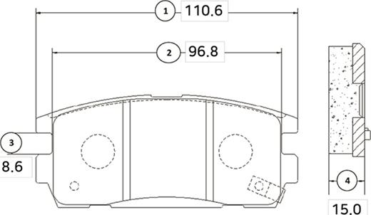 CTR GK0447 - Əyləc altlığı dəsti, əyləc diski furqanavto.az