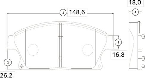 CTR GK0454 - Əyləc altlığı dəsti, əyləc diski furqanavto.az