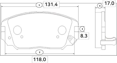 CTR GK0485 - Əyləc altlığı dəsti, əyləc diski furqanavto.az