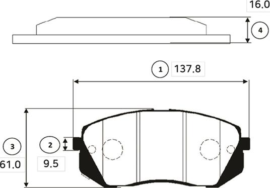 CTR GK0501 - Əyləc altlığı dəsti, əyləc diski furqanavto.az