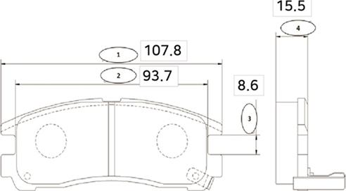 CTR GK0574 - Əyləc altlığı dəsti, əyləc diski furqanavto.az