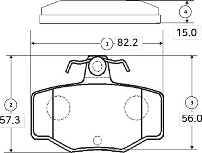 CTR GK0852 - Əyləc altlığı dəsti, əyləc diski furqanavto.az