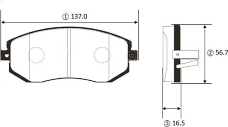 CTR GK1461 - Əyləc altlığı dəsti, əyləc diski furqanavto.az