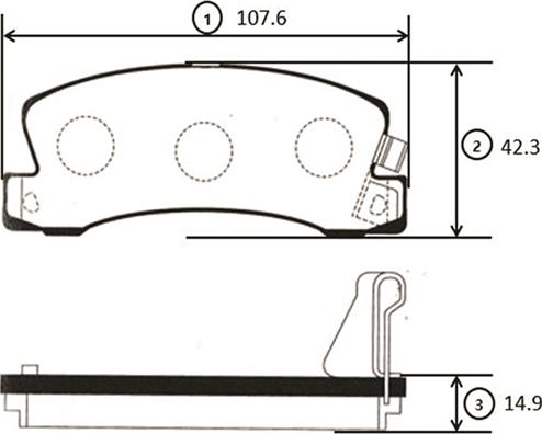 CTR GK1051 - Əyləc altlığı dəsti, əyləc diski furqanavto.az