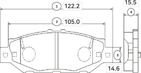 CTR GK1077 - Əyləc altlığı dəsti, əyləc diski furqanavto.az