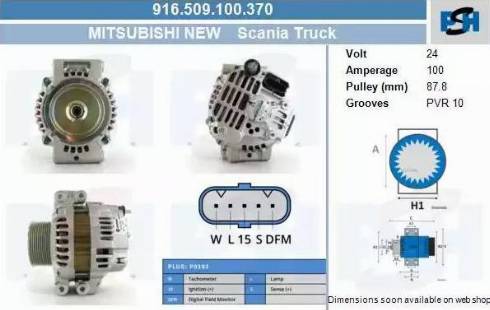 PSH 916.509.100.370 - Alternator furqanavto.az