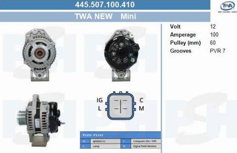 PSH 445.507.100.410 - Alternator furqanavto.az