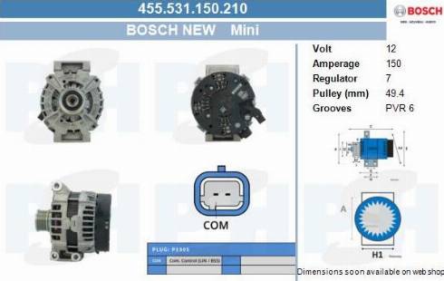 PSH 455.531.150.210 - Alternator furqanavto.az