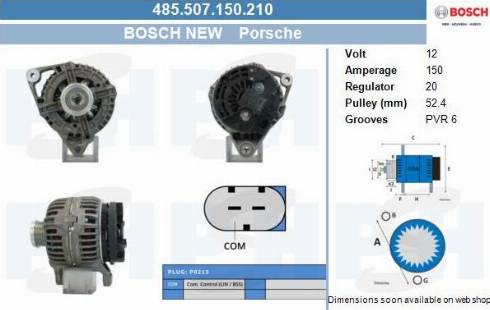 PSH 485.507.150.210 - Alternator furqanavto.az