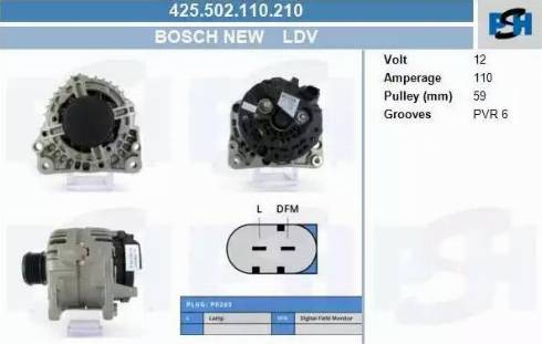 PSH 425.502.110.210 - Alternator furqanavto.az