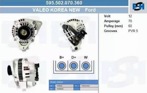 PSH 595.502.070.360 - Alternator furqanavto.az