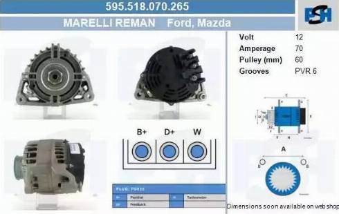 PSH 595.518.070.265 - Alternator furqanavto.az