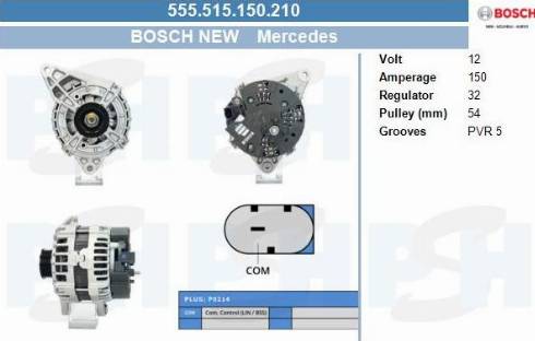 PSH 555.515.150.210 - Alternator furqanavto.az