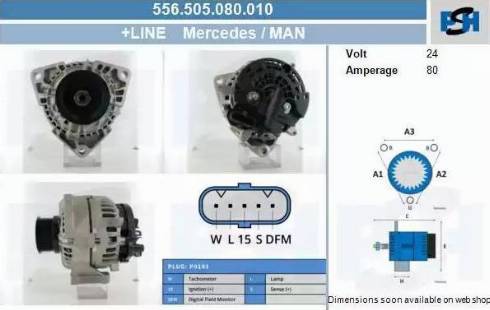 PSH 556.505.080.010 - Alternator furqanavto.az