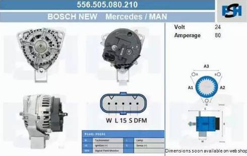 PSH 556.505.080.210 - Alternator furqanavto.az