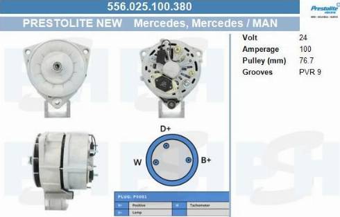 PSH 556.025.100.380 - Alternator furqanavto.az