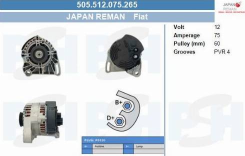 PSH 505.512.075.265 - Alternator furqanavto.az