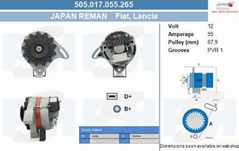 PSH 505.017.055.265 - Alternator furqanavto.az