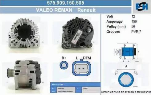 PSH 575.909.150.505 - Alternator furqanavto.az