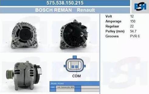 PSH 575.538.150.215 - Alternator furqanavto.az