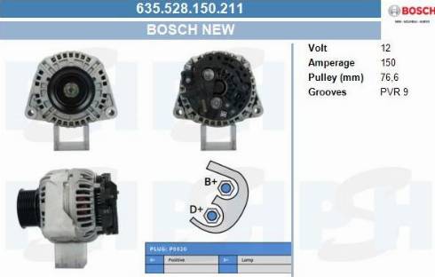 PSH 635.528.150.211 - Alternator furqanavto.az