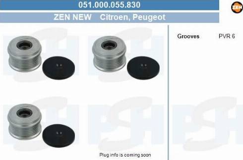 PSH 051.000.055.830 - Kasnak, alternator, sərbəst dönərli mufta furqanavto.az