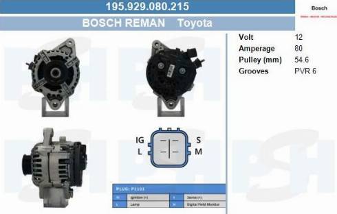 PSH 195.929.080.215 - Alternator furqanavto.az