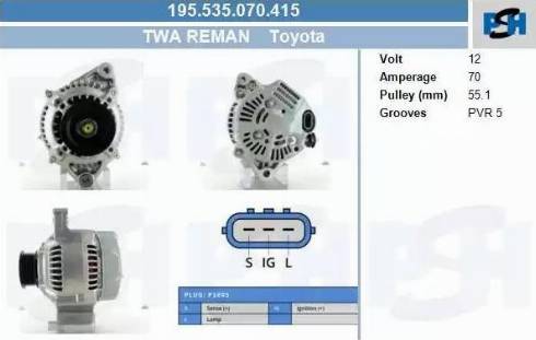 PSH 195.535.070.415 - Alternator furqanavto.az