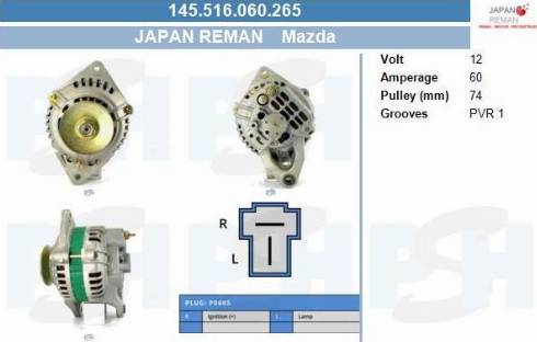 PSH 145.516.060.265 - Alternator furqanavto.az