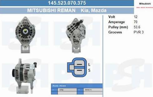 PSH 145.523.070.375 - Alternator furqanavto.az