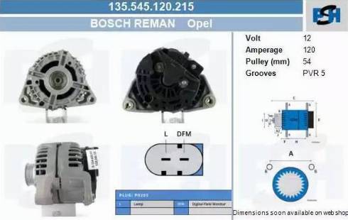 PSH 135.545.120.215 - Alternator furqanavto.az