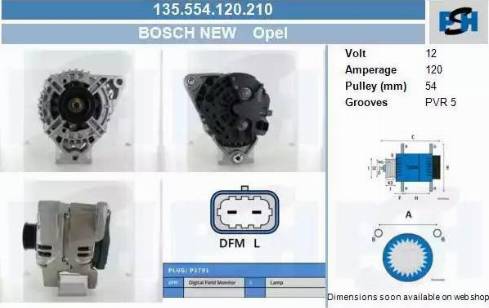 PSH 135.554.120.210 - Alternator furqanavto.az