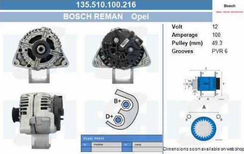 PSH 135.510.100.216 - Alternator furqanavto.az