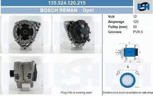 PSH 135.524.120.215 - Alternator furqanavto.az