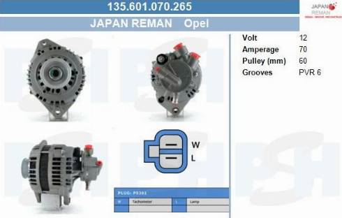 PSH 135.601.070.265 - Alternator furqanavto.az