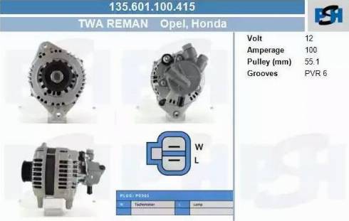 PSH 135.601.100.415 - Alternator furqanavto.az