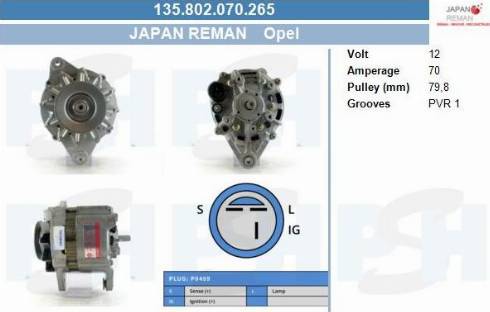 PSH 135.802.070.265 - Alternator furqanavto.az