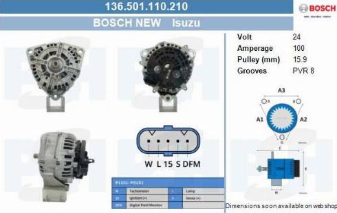 PSH 136.501.110.210 - Alternator furqanavto.az