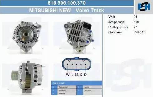 PSH 816.506.100.370 - Alternator furqanavto.az