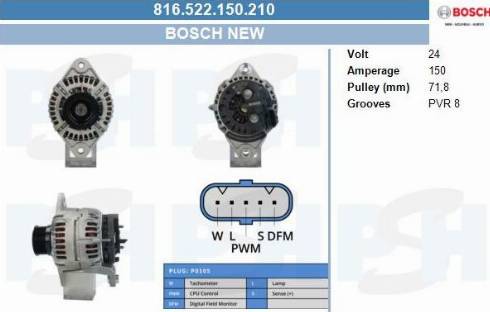 PSH 816.522.150.210 - Alternator furqanavto.az