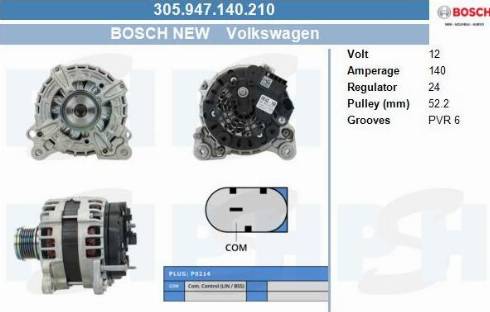 PSH 305.947.140.210 - Alternator furqanavto.az