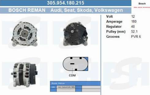 PSH 305.954.180.215 - Alternator furqanavto.az