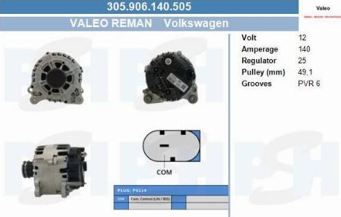 PSH 305.906.140.505 - Alternator furqanavto.az