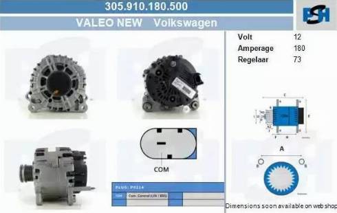 PSH 305.910.180.500 - Alternator furqanavto.az