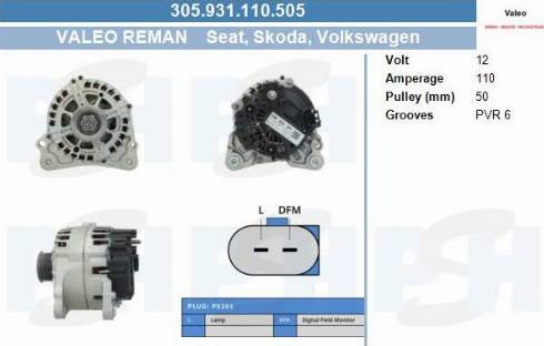 PSH 305.931.110.505 - Alternator furqanavto.az