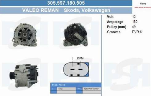 PSH 305.597.180.505 - Alternator furqanavto.az