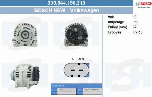 PSH 305.544.150.210 - Alternator furqanavto.az