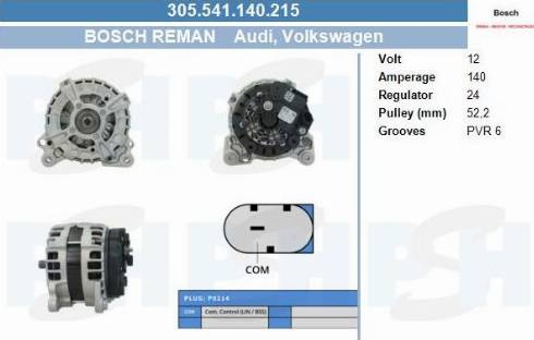 PSH 305.541.140.215 - Alternator furqanavto.az