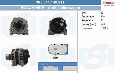 PSH 305.541.140.211 - Alternator furqanavto.az