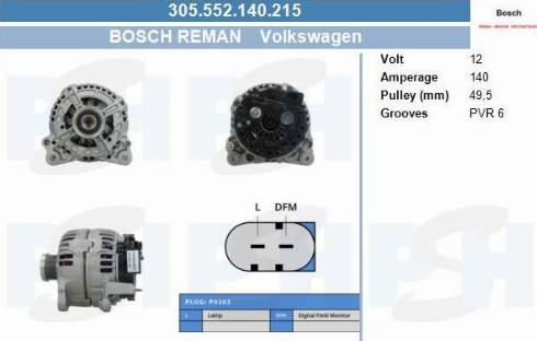 PSH 305.552.140.215 - Alternator furqanavto.az